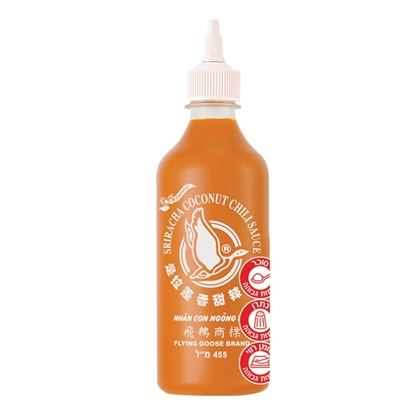 תמונה של רוטב סריראצ'ה צ'ילי חריף עם קרם קוקוס